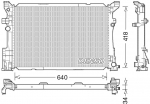Radiaator,mootorijahutus DENSO DRM17054