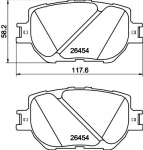 Piduriklotsi komplekt,ketaspidur HELLA 8DB 355 041-221
