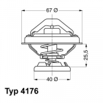 Termostaat,Jahutusvedelik BorgWarner (Wahler) 4176.85D