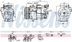 Kompressor,kliimaseade NISSENS 891042