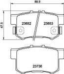 Piduriklotsi komplekt,ketaspidur HELLA 8DB 355 009-581