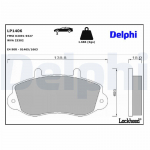 Piduriklotsi komplekt,ketaspidur DELPHI LP1406