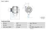 Generaator BOSCH 0 986 083 830