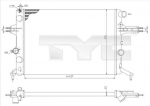 Radiaator,mootorijahutus TYC 725-0021