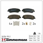 Piduriklotsi komplekt,ketaspidur ZIMMERMANN 26794.155.2