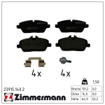 Piduriklotsi komplekt,ketaspidur ZIMMERMANN 23915.140.2