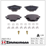Piduriklotsi komplekt,ketaspidur ZIMMERMANN 25827.175.2