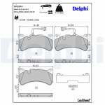 Piduriklotsi komplekt,ketaspidur DELPHI LP3374