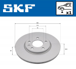 Piduriketas SKF VKBD 81365 V1