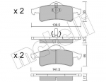 Piduriklotsi komplekt,ketaspidur METELLI 22-0526-0