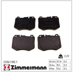 Piduriklotsi komplekt,ketaspidur ZIMMERMANN 22061.185.1