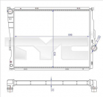 Radiaator,mootorijahutus TYC 703-0006-R