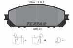 Piduriklotsi komplekt,ketaspidur TEXTAR 2207001