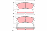 Piduriklotsi komplekt,ketaspidur TRW GDB3264