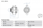 Generaator BOSCH 0 986 048 350