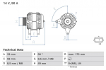 Generaator BOSCH 0 986 085 170