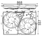 Ventilaator,mootorijahutus MAHLE CFF 228 000S
