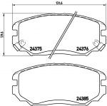 Piduriklotsi komplekt,ketaspidur BREMBO P 30 038