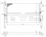 Radiaator,mootorijahutus TYC 725-0018