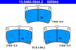 Piduriklotsi komplekt,ketaspidur ATE 13.0460-5944.2