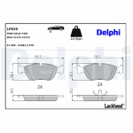 Piduriklotsi komplekt,ketaspidur DELPHI LP839