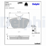 Piduriklotsi komplekt,ketaspidur DELPHI LP596