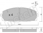 Piduriklotsi komplekt,ketaspidur METELLI 22-0434-0