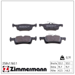 Piduriklotsi komplekt,ketaspidur ZIMMERMANN 25841.160.1