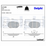 Piduriklotsi komplekt,ketaspidur DELPHI LP1385