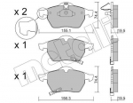 Piduriklotsi komplekt,ketaspidur METELLI 22-0118-1