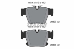 Piduriklotsi komplekt,ketaspidur TEXTAR 2660301