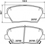 Piduriklotsi komplekt,ketaspidur HELLA 8DB 355 025-911