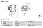Generaator BOSCH 0 986 082 240