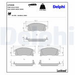 Piduriklotsi komplekt,ketaspidur DELPHI LP3928