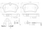 Piduriklotsi komplekt,ketaspidur BREMBO P85120NX