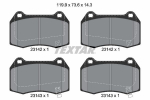 Piduriklotsi komplekt,ketaspidur TEXTAR 2314201