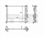 Radiaator,mootorijahutus TYC 725-0050-R