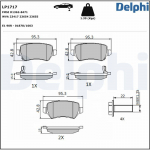 Piduriklotsi komplekt,ketaspidur DELPHI LP1717