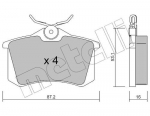 Piduriklotsi komplekt,ketaspidur METELLI 22-0100-2
