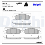 Piduriklotsi komplekt,ketaspidur DELPHI LP3578
