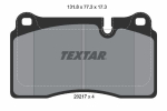 Piduriklotsi komplekt,ketaspidur TEXTAR 2021701