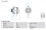 Generaator BOSCH 0 986 049 800