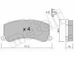 Piduriklotsi komplekt,ketaspidur METELLI 22-0248-0