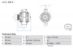 Generaator BOSCH 0 986 046 340