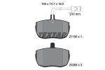 Piduriklotsi komplekt,ketaspidur TEXTAR 2116002