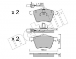 Piduriklotsi komplekt,ketaspidur METELLI 22-0550-1