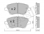 Piduriklotsi komplekt,ketaspidur METELLI 22-0976-0