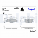 Piduriklotsi komplekt,ketaspidur DELPHI LP979