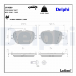 Piduriklotsi komplekt,ketaspidur DELPHI LP3689