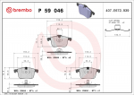 Piduriklotsi komplekt,ketaspidur BREMBO P 59 046